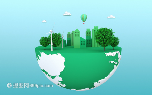 3D創(chuàng)意環(huán)保場景