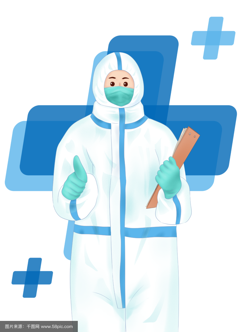 手繪卡通致敬“疫”線天使 防護(hù)服下的溫情守護(hù)